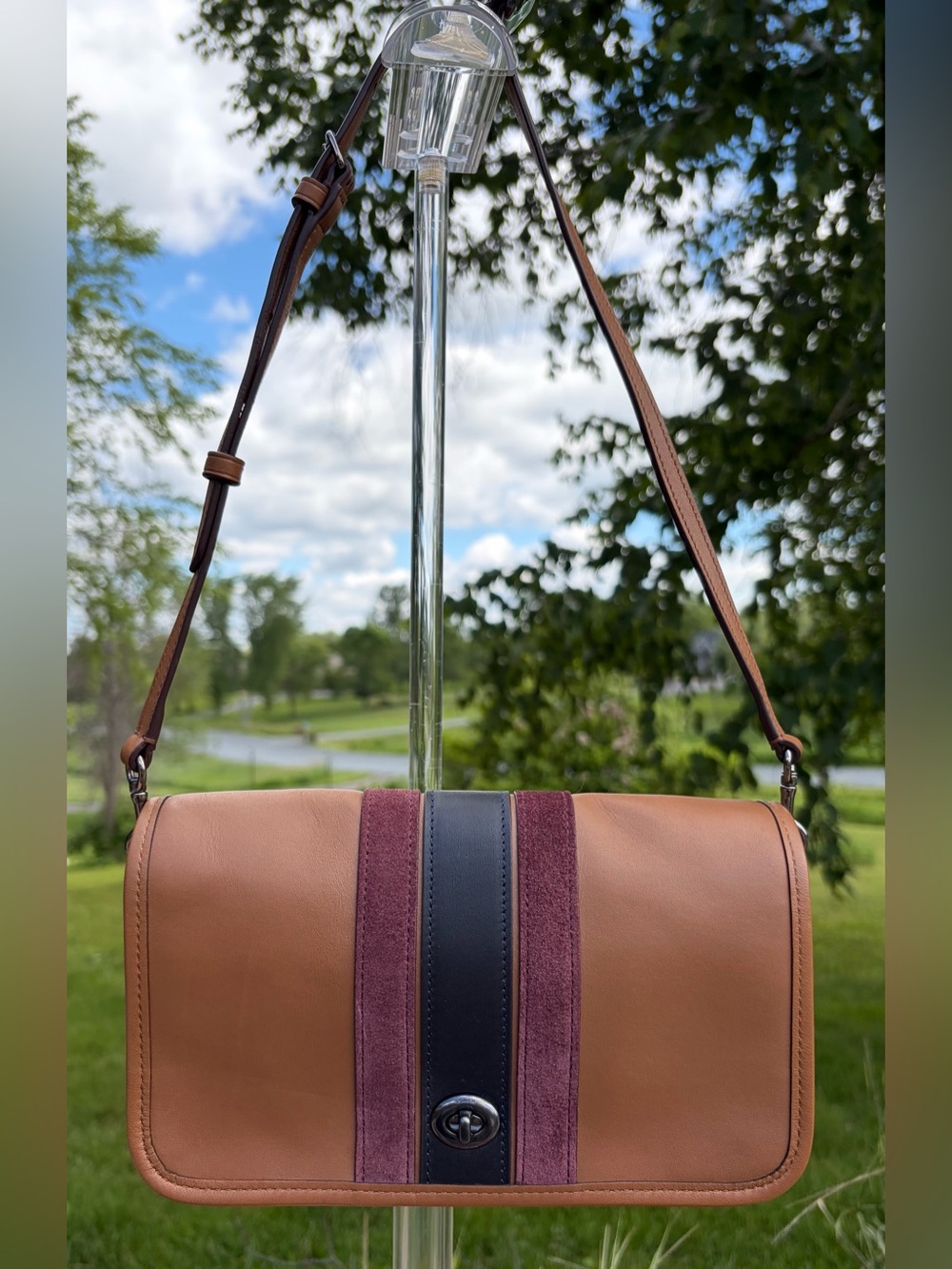 Coach LE 75th Anniversary Penny Pocket Purse Saddle Brown Leather F57461 EUC - Picture 17 of 17